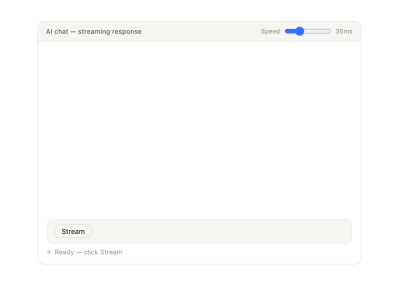 Streaming AI Chat Responses