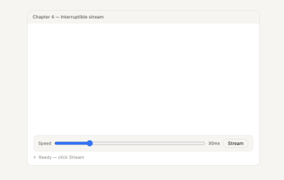 Interruptible stream